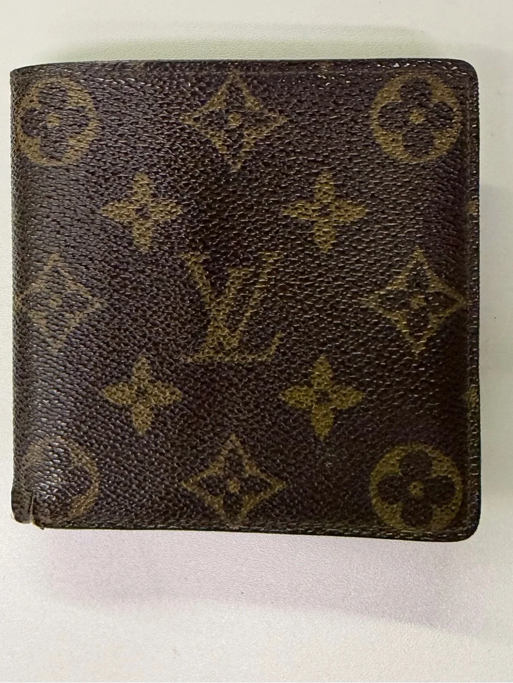 Louis Vuitton Monogram Canvas Money Clip in Brown and Gold